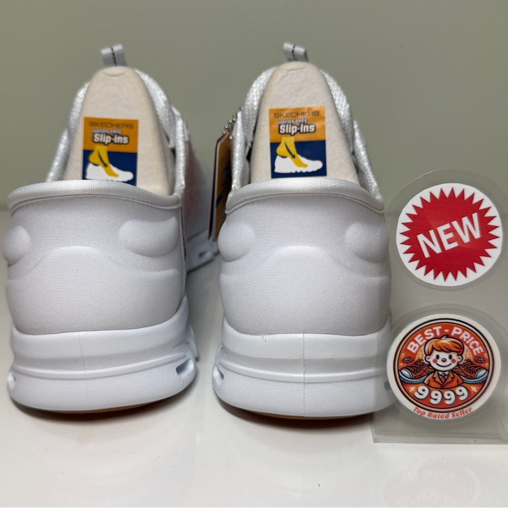 Skechers - Size 7 Wide - Women Slip ins Tranquility White Shoes - New - Picture 3 of 10